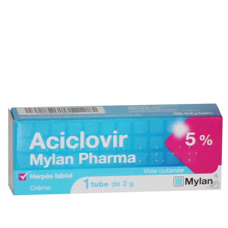 ACICLOVIR MYLAN PHARMA 5% CREME 2g FL/1