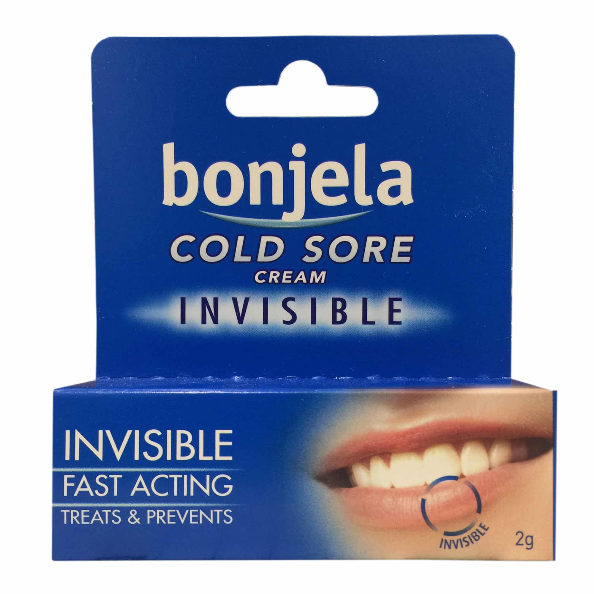 Bonjela Cold Sore Herpes Invisible Cream Treatment 2g