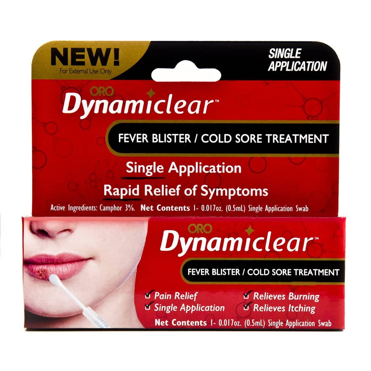 Cold Sore Fever Blister Single Use Treatment by Dynamiclear for Rapid ...