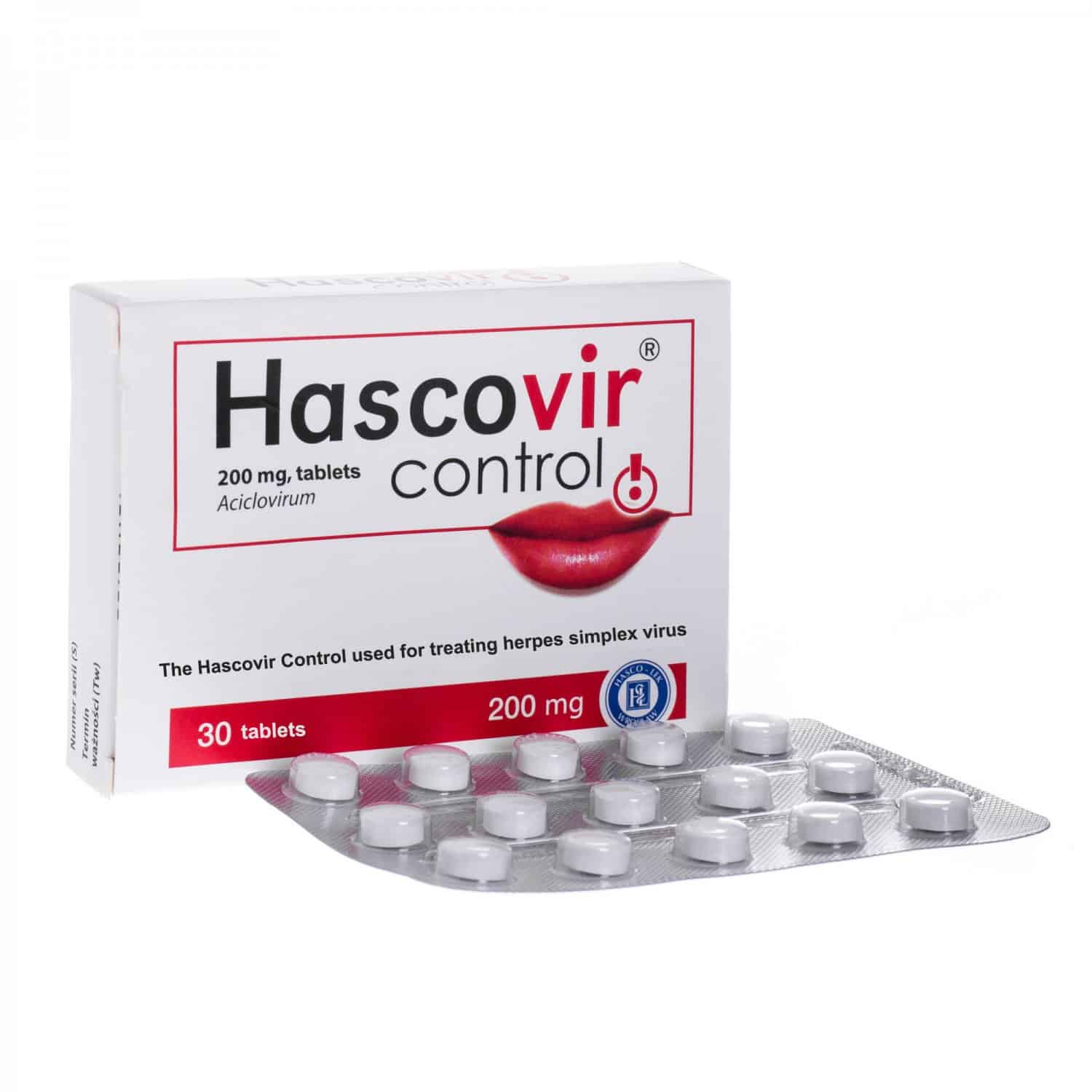 Hascovir Control Cold Sore Herpes HSV Simplex Virus Treatment 25 Pills