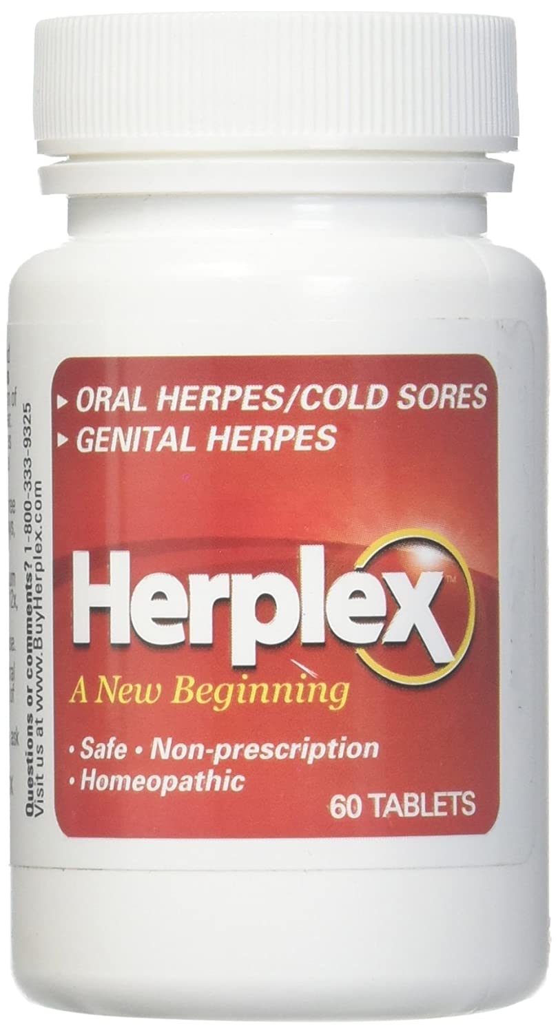 Herplex Homeopathic Supplement 60pcs Oral / Genital Herpes &  Cold Sore ...