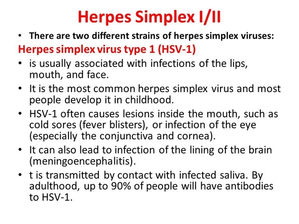 What percentage of people have Herpes Simplex Virus Type I?